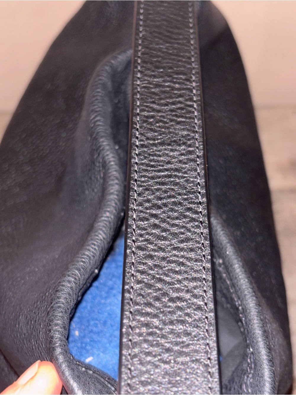 MARC JACOBS BLACK PEBBLED Leather Shoulder Hobo Bag - Classic Elegant Style - Picture 5 of 9